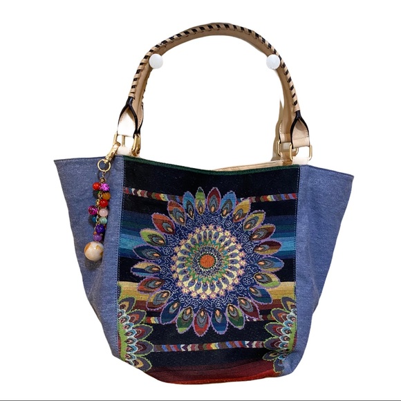 Handbags - Boho beautiful tote with embellishments